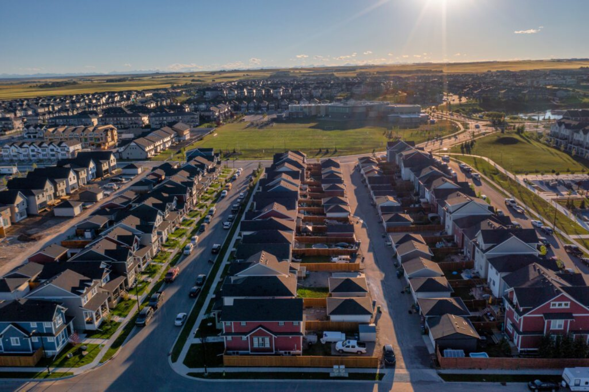 Residential area with lots of houses
