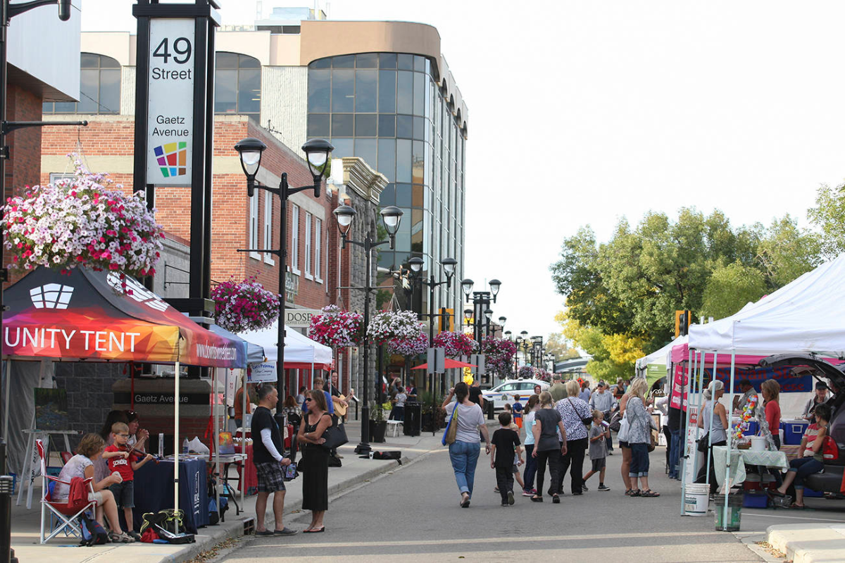 A street festival in Alberta