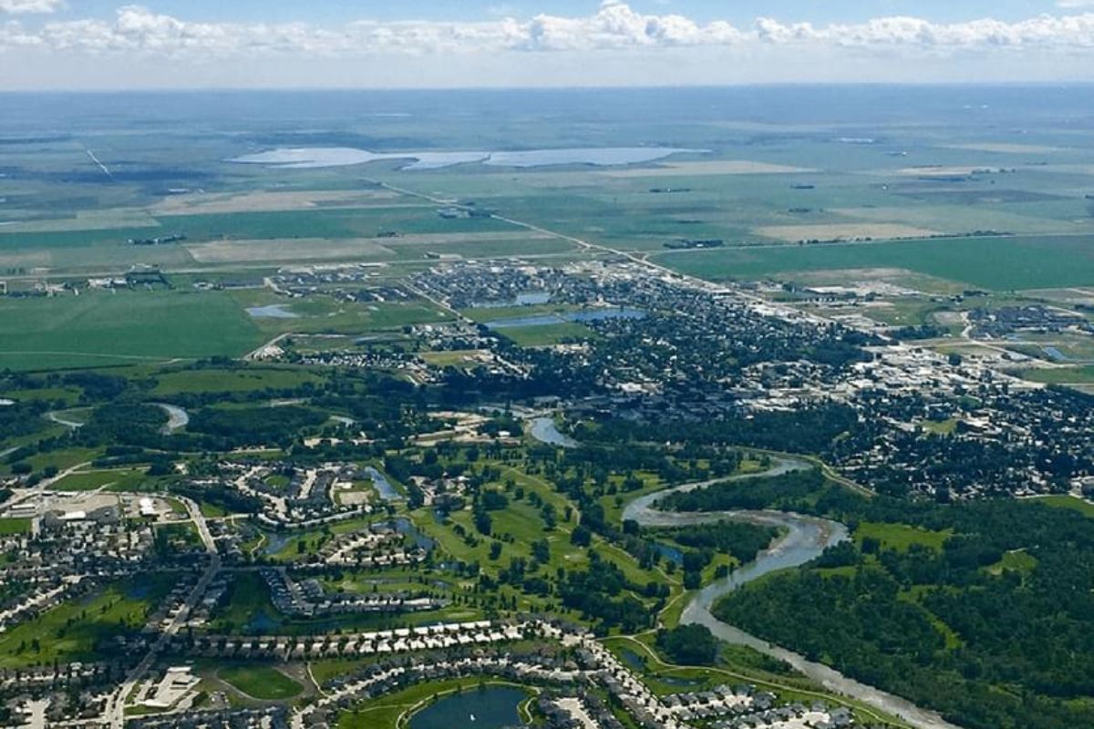 Aerial view of Alberta