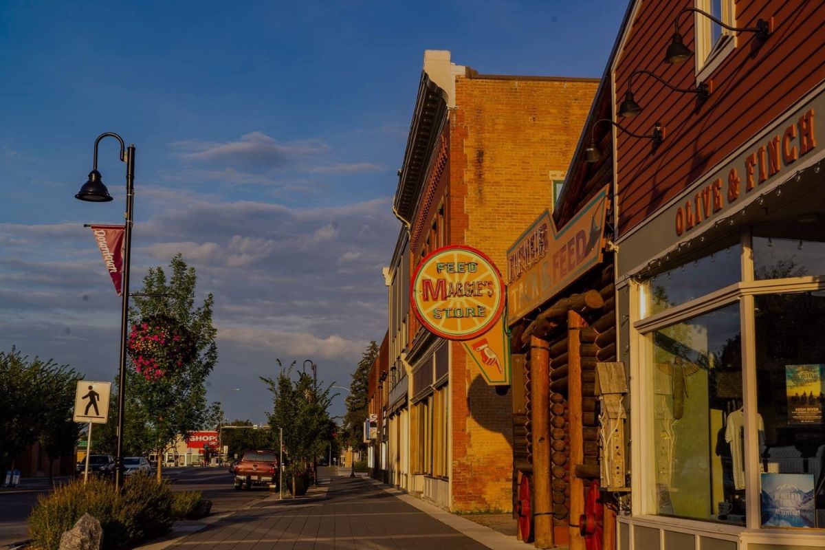 A row of stores