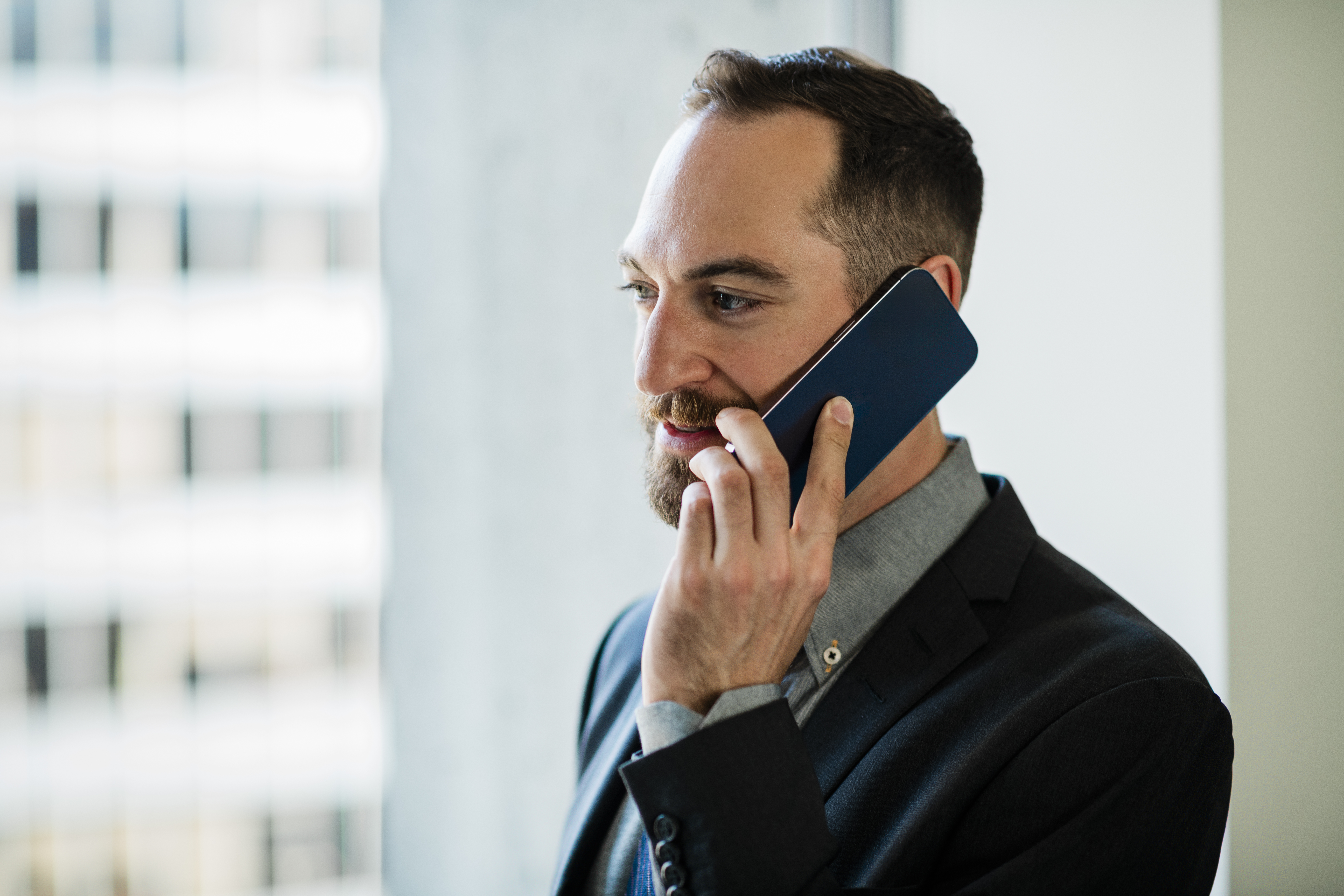 A business person on the phone