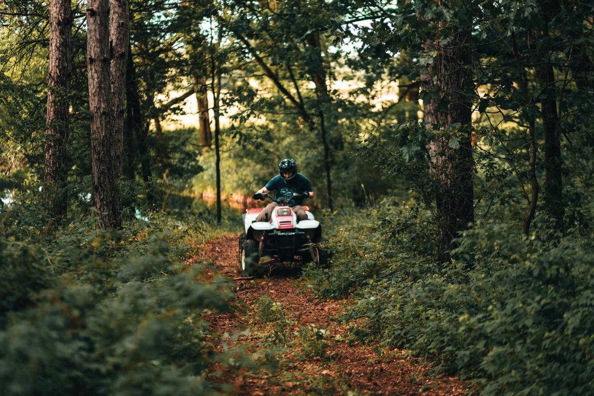Person driving an ATV